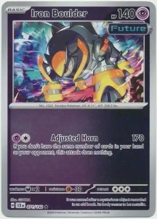 Stellar Crown Iron Boulder #71/142 reverse holo